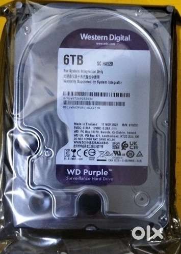 WDpurple surveillance hard disk 6tb