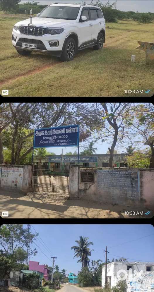 Ponneri next 13km kolur area plot sale per sqft 350