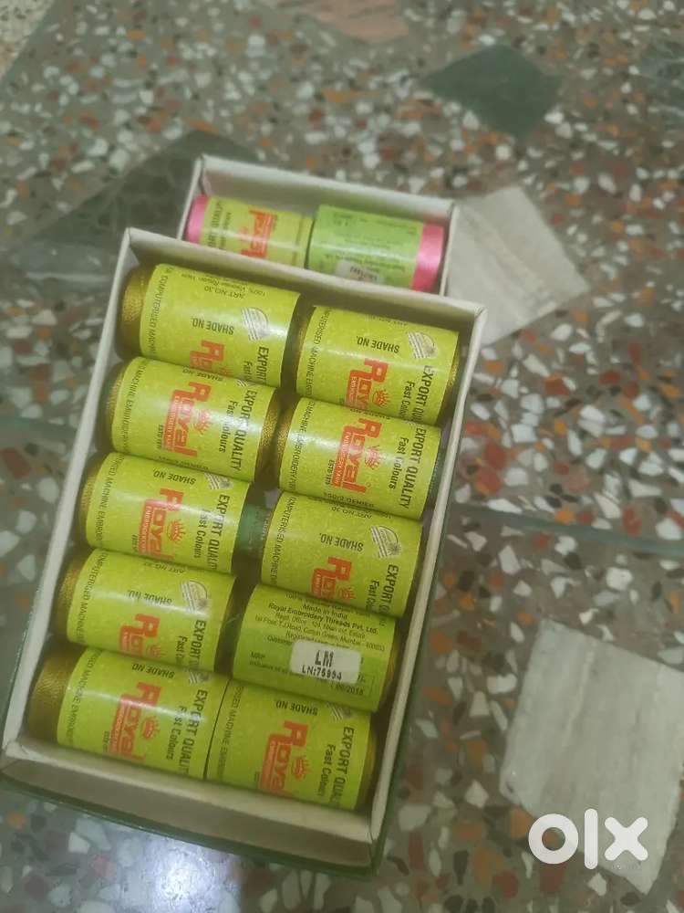 Colourful silk thread box