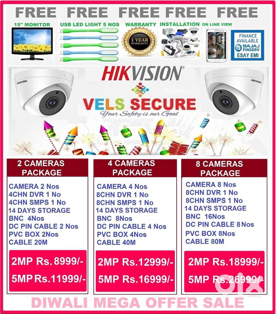 2MP HIKVISION CCTV CAMERA   DAY & NIGHT VISION VERY VERY LOWE