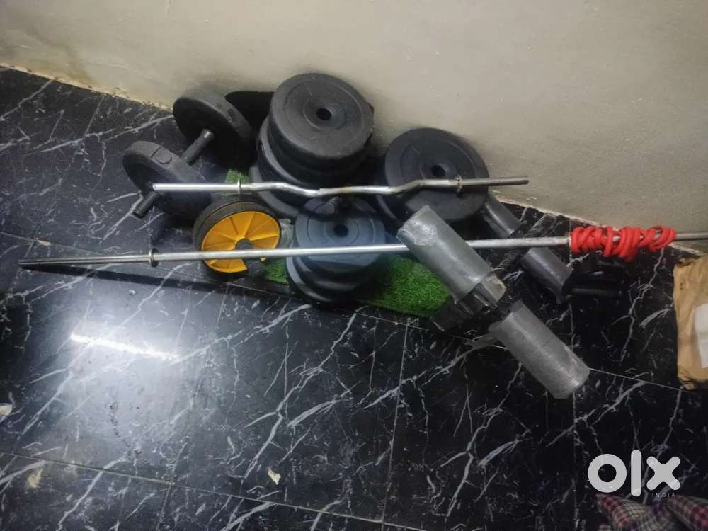 Gym equipment with bench