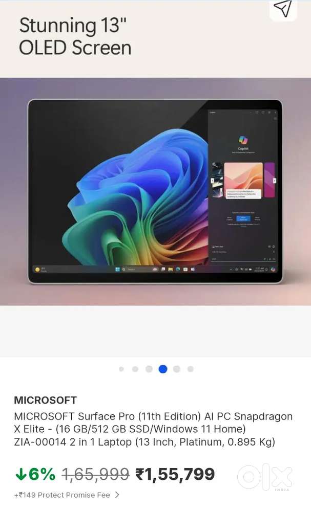Surface Pro 11 (OLED Model) Snapdragon X Elite 12 Core