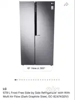 LG 679L Frost Free Side-by-Side Refrigerator – Dark Graphite Steel