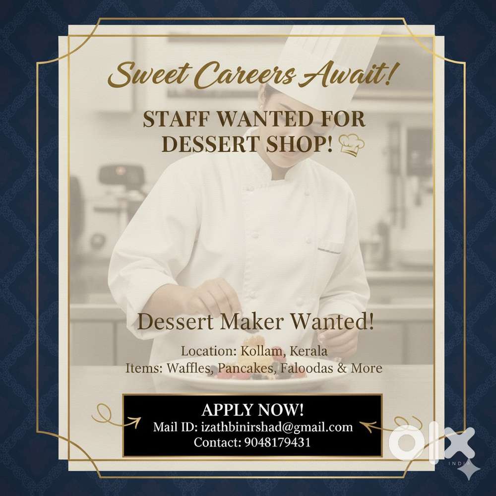 Looking for chefs who can prepare Waffles,Pancakes and Falooda