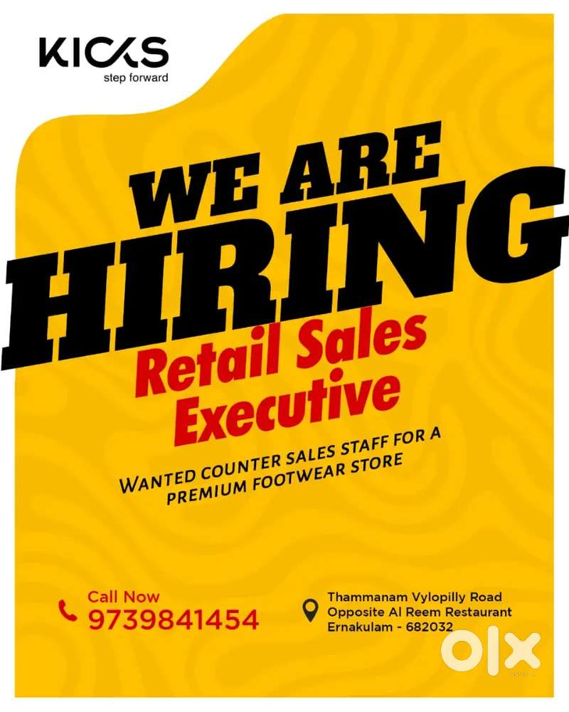 Hiring Retail Sales Staff for Branded Shoe Store in Ernakulam