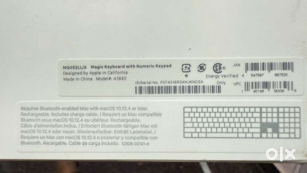 Apple magic keyboard with numeric keypad