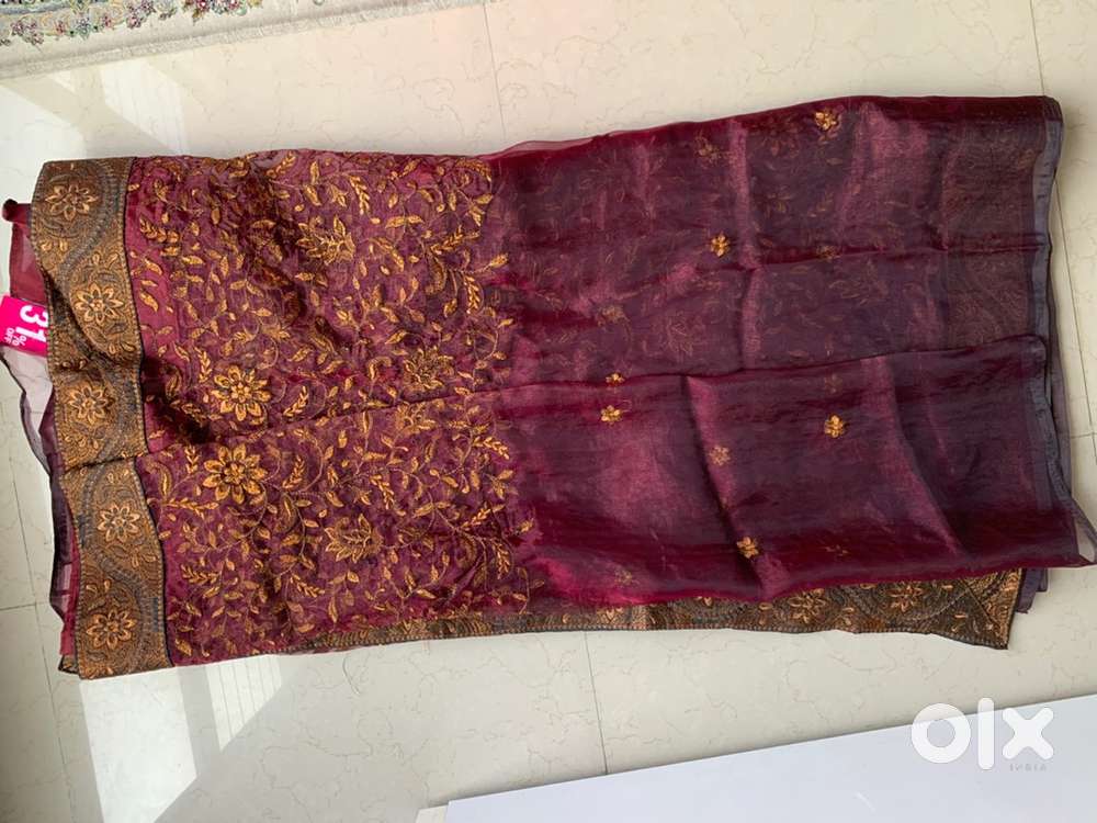 Stunning Embroidered Silk Fabric