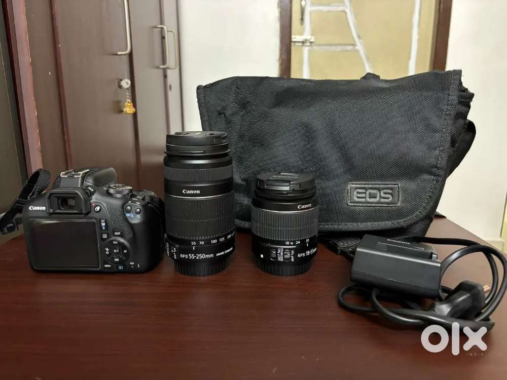Canon 1500d with kit and lens 18-55 & zoom lens 55-250