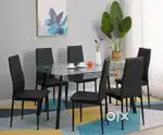 Glass Dining table with chairs