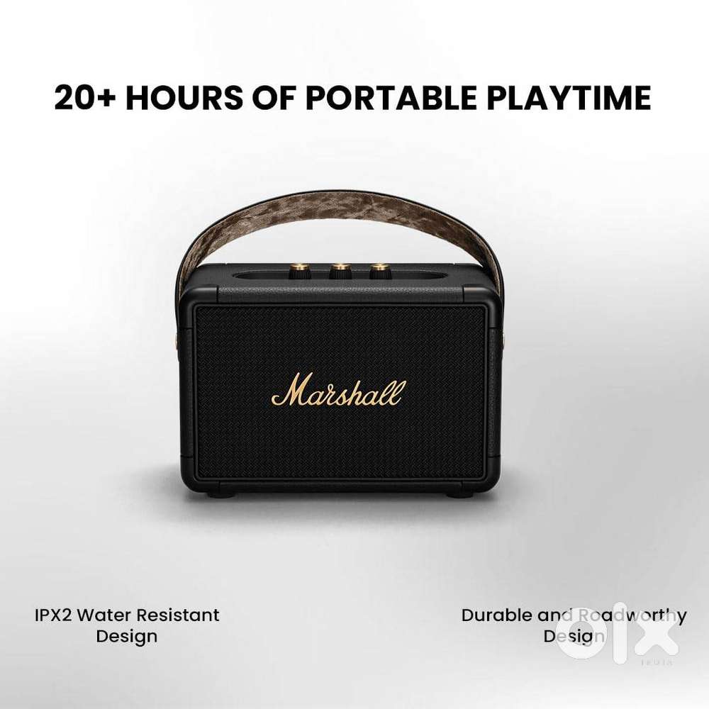 Marshall Kilburn II 36W Portable Bluetooth Speaker - Black & Brass