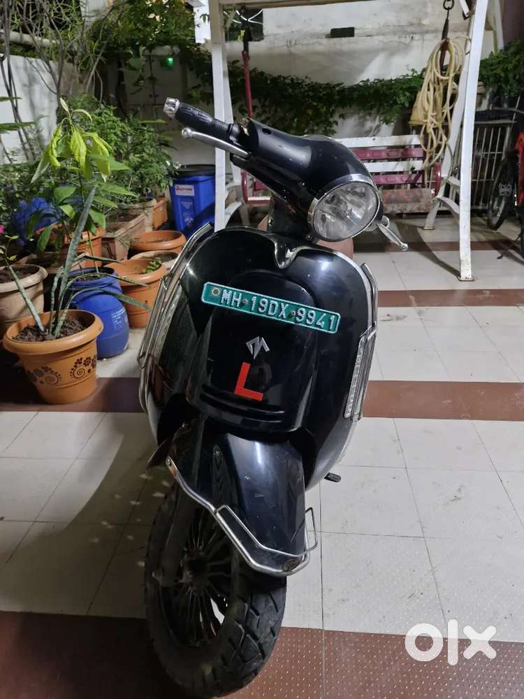 Black electric scooter