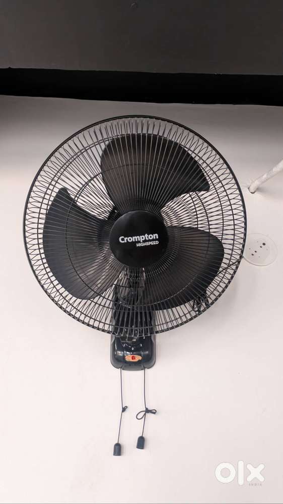 3 Black Crompton wall mounted fan Available
