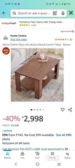 Wooden Centre table