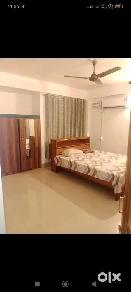 A well furnished 2bhk including AC gyger sofa dinning table bed TV...