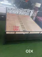 Metal + Wooden Double Bed With Storage (5x6) For Sale