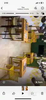 Cafe furniture and machine bhi dena hai