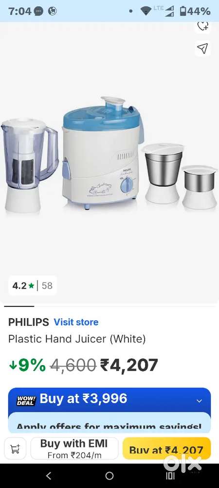 Philips juicer mixer grinder 2 yrs old