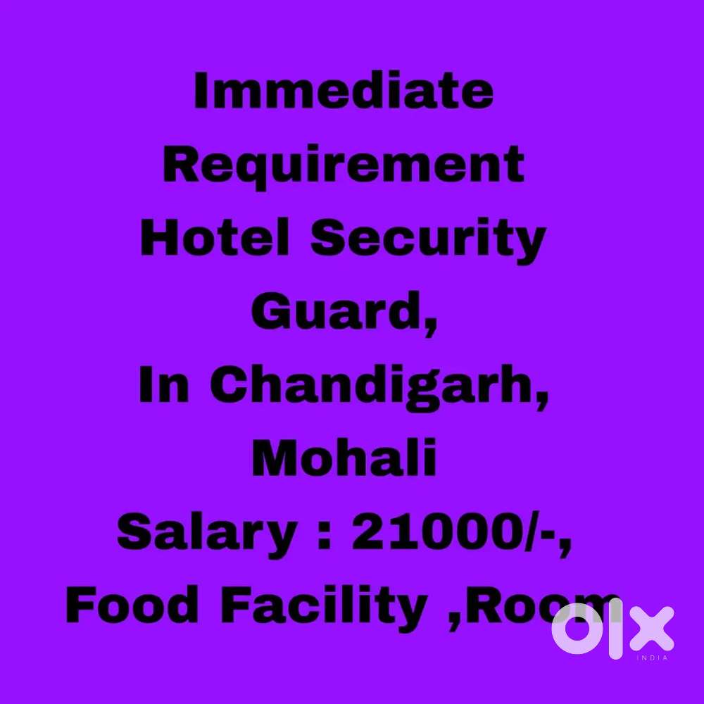 Hotel Security Jobs, Food, Room Adjusted, Urgent Hiring