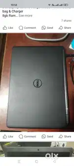 Dell Laptop Core i5 7th generation with mouse, bag & Charger