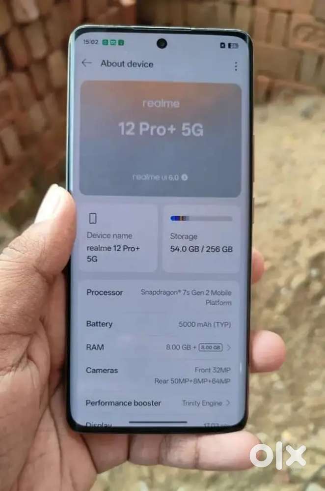 REALME 12 PRO PLUS 5G  8GB+8GB/256GB Exchange or Sale Hair Line Crack