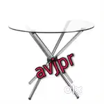 New cross stick glass top meeting table conference table cafe table