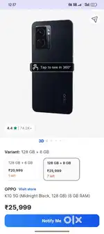 Oppo K10 5G 8GB 128GB