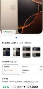 IPHONE 16 PRO Titanium 128 GB