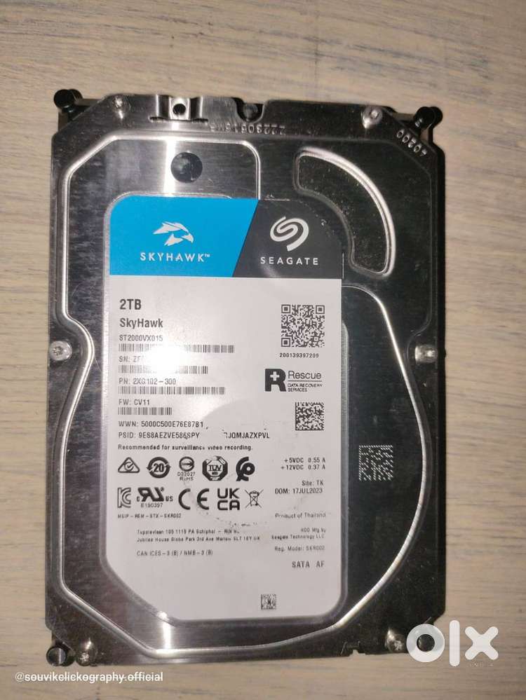 Seagate Skyhawk 2TB HDD Internal Hard Drive 3.5 Inch SATA 6Gb/s
