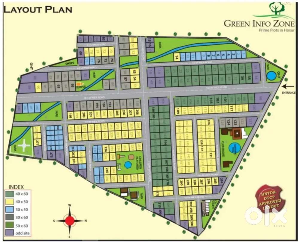 East facing Villa Plot - Green Info Zone Layout
