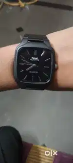 Black denim watch