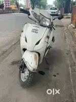 Honda Activa white colour + NEW HELMET
