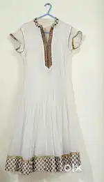 Off-white party wear kurta