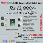 Cctv Camera Full Set Brand Hikvision with 2yrs warranty