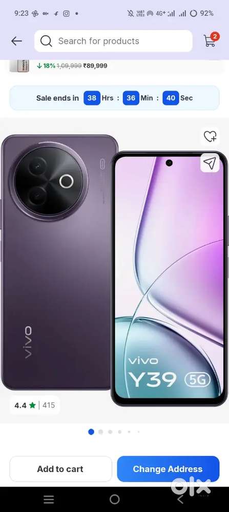 Vivo y39 / 8+256