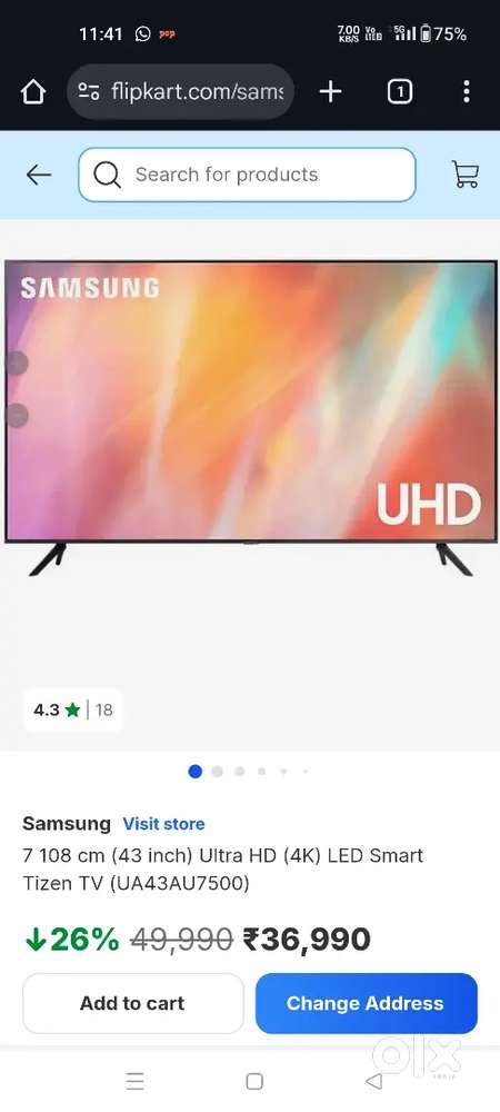 Samsung au7500 4k