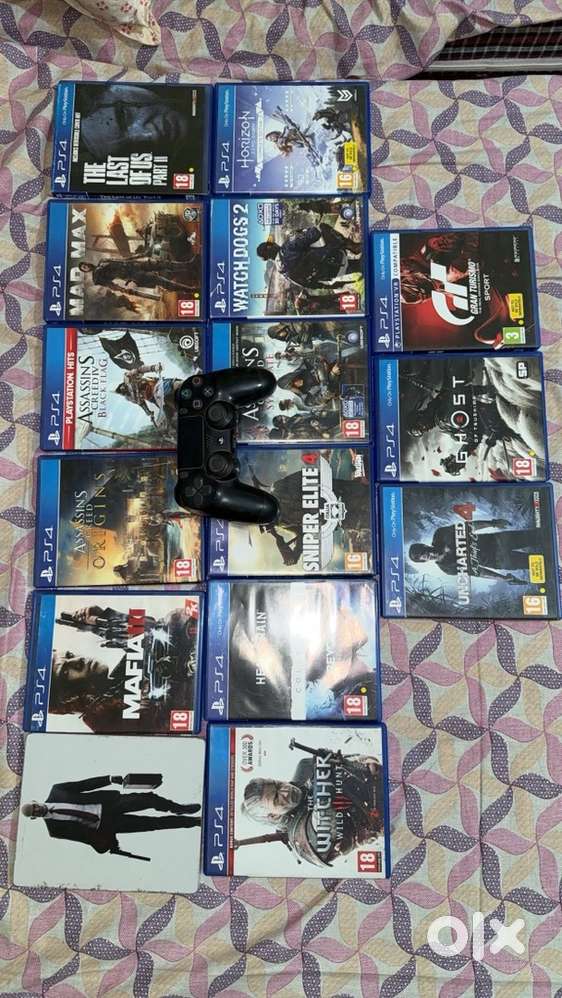 15 games of ps 4 + remote