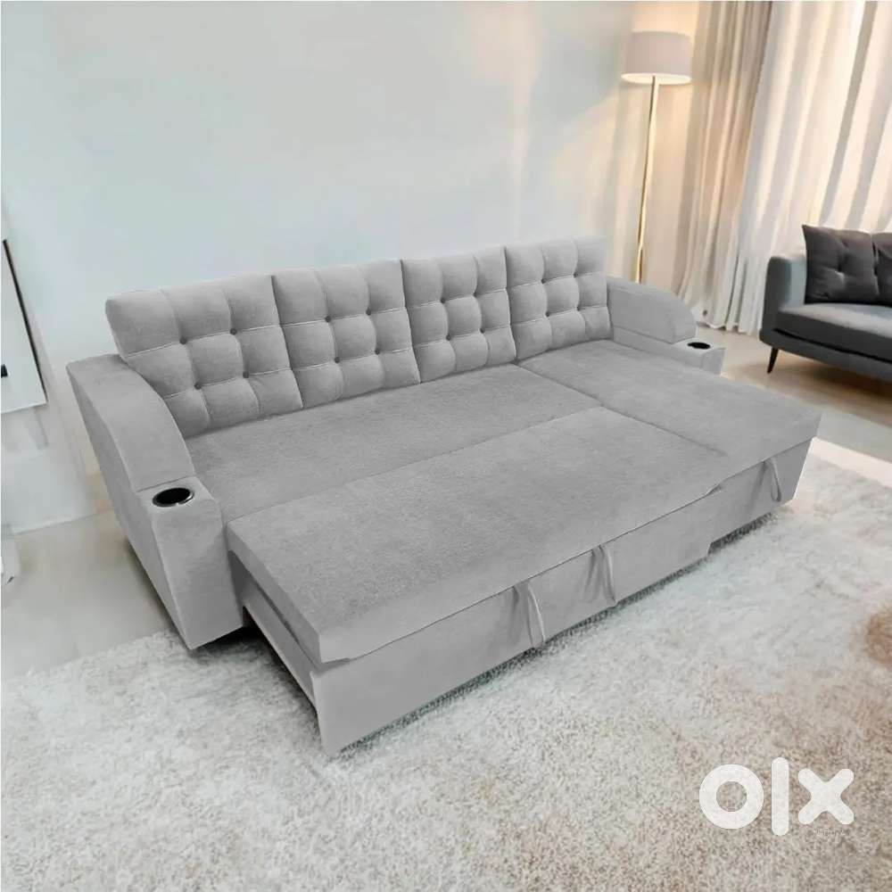 France 6 Seater LHS L Shape Sofa Cum Bed for Living