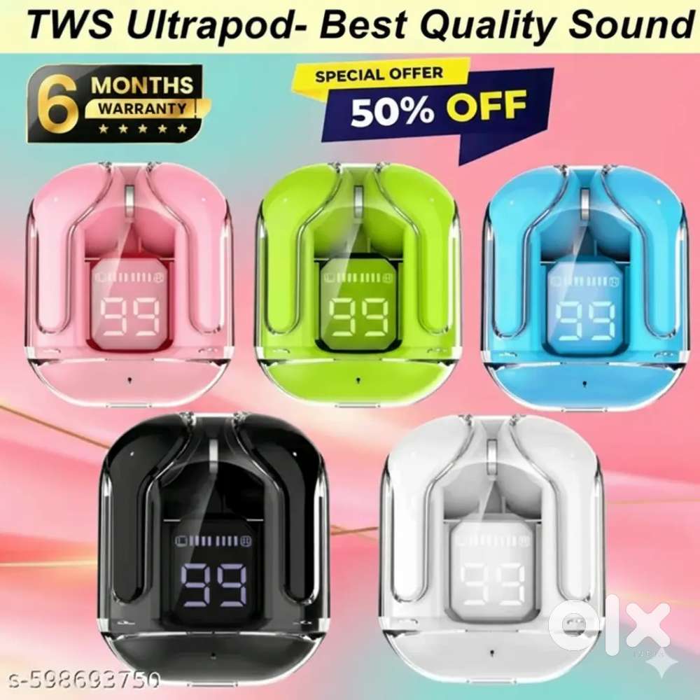 Premium TWS Ultrapod: Crystal-Clear Audio with Fast Charging