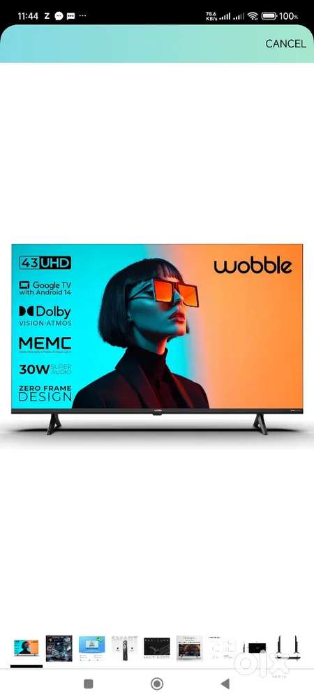 Wobble 43 inch 4k UHD google tv