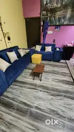 5 seater sofa set ( Blue colour ) 1 year old