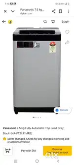 Fully automatic washing machine panasonic 7.5kg