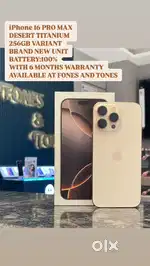 iPhone 16 Pro Max Desert 100% Battery With 6 Months Warranty Brand New