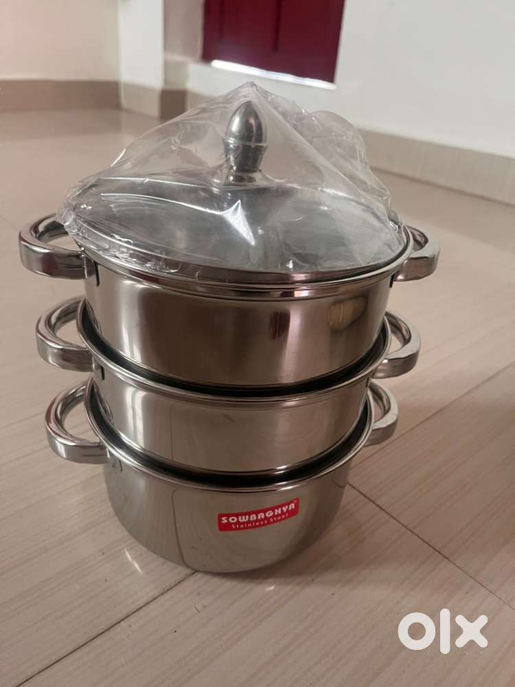 Sowbaghya Stainless Steel 3 Tier steamer pot