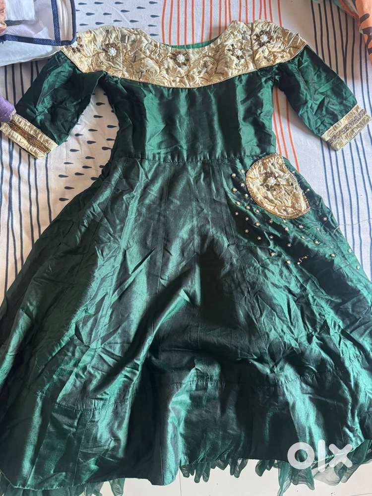 bottle green gown
