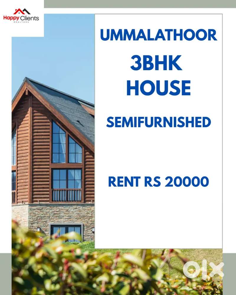 Ummalathoor 3Bhk Independent House Semifurnished