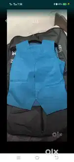 Coat pant 3 piece blue colour