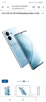 Vivo v 29 5G,new condition,16 GB,Ram 128 Rom