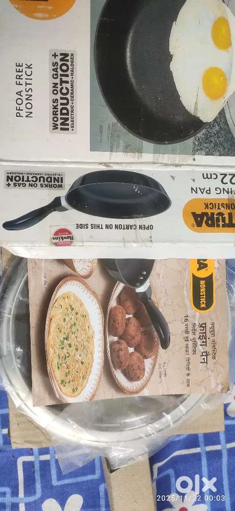 New unused Hawkins non stick frying pan with steel lid