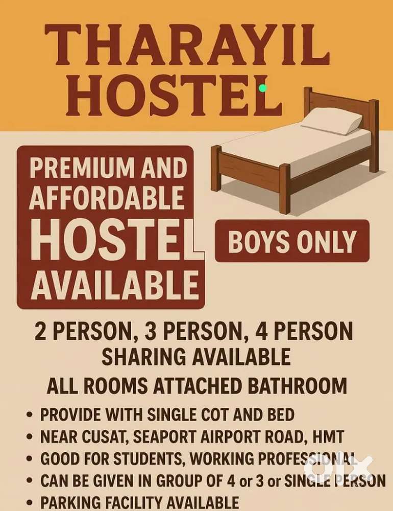 2 and 3 person room sharing gents near hmt attached bathroom
