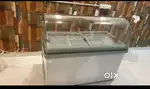 Freezer glass top Western 450litre with serving canopy glass light..